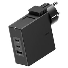 ARTMU USB PD 100W 旅行用接地多埠超高速充電器 GT110, 1個, 黑色