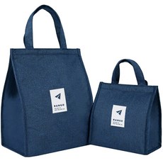 랑고 베비 보냉가방 2종 세트, 네이비, 1세트