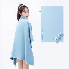 Hensen 快乾吸水大型運動毛巾, 天藍色, 1個