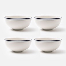쓰임 레트로 라인 면기, 딥블루, 4개