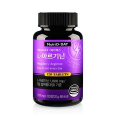 NutriD-Day Megalex L-Arginine錠, 120顆, 120g, 1罐