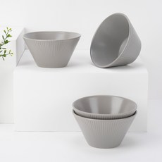 Bloom at home Stricia 大碗, 淺灰色, 4個