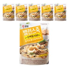 샘표 밸런스죽 능이누룽지닭백숙죽, 420g, 6개