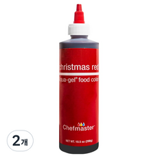 셰프마스터 리쿠아젤 수용성 식용색소 크리스마스레드, 298g, 2개