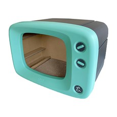 ENVY COLLECTION 復古電視貓窩 貓咪專屬空間 耐磨耐抓貓抓板 堅固耐用, 綠色, 1個