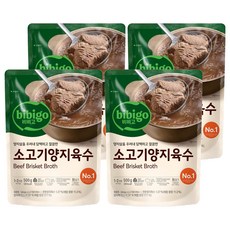 비비고 소고기양지육수, 500g, 4개