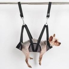 DING DONG PET 寵物短版網眼美容吊床 M, 灰色, 1個