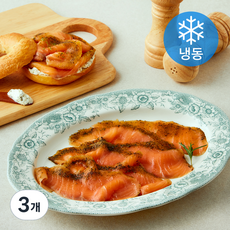 훈제 아틀란틱 연어 슬라이스 로즈마리 (냉동), 3개, 150g