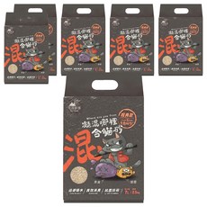 Pet's Oasis 毛孩綠洲 凝混哪裡混合貓砂 經典款 2.0mm + 1.5mm 豆腐砂 + SAP + 銀離子, 2.5kg, 6個, 淡淡奶香味