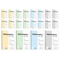 포포팬시 반반 2분할 수학 연습장, 혼합색상, 20개입