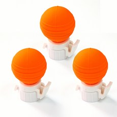防漏氣碳酸飲料瓶蓋, 橘色, 3個