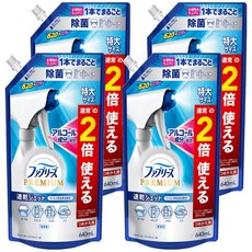 febreze 風倍清 W Premium 速乾織物除菌消臭噴霧補充包 含酒精成分 無香, 640ml, 4包