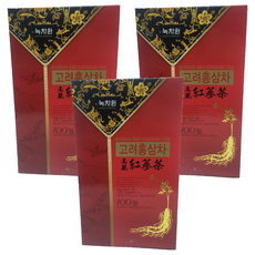 NOKCHAWON 綠茶園 高麗紅蔘茶, 3g, 100包, 3盒