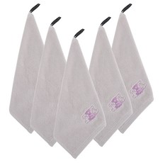 TR테디베어 캐릭터 업소용 다용도 가벼운 미용수건 30수 70g, 5개, 그레이