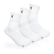 COMPRO 男士極限系列運動襪 CMS-035K 3入組, 白色, 3個