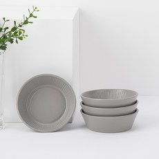 블룸엣홈 스트리샤 찬기 소, 라이트그레이, 4개