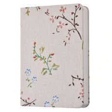 오브예 감성 일기장 미니 다이어리 A6, 풀꽃 화이트, 1개