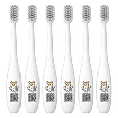 라이브오랄스 아동용 칫솔, 화이트 라오, 1개입, 6개