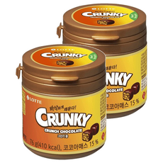 LOTTE 樂天 CRUNKY 脆心巧克力球 76g, 2罐