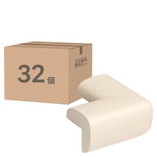 防撞邊條桌角保護套 高密度NBR材質, 長2m x 厚1cm, 米白色, 32個
