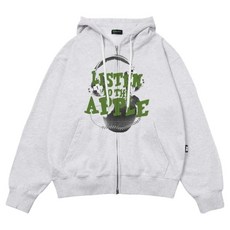 Escapefrom Listen to the apple 印花雙向連帽拉鍊外套