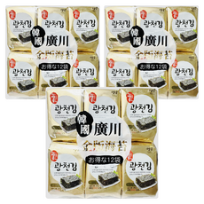 廣川海苔 韓國產 全羅道海苔, 42g, 3袋