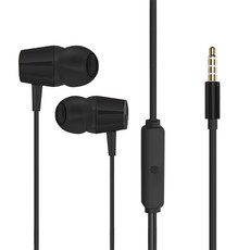 Seoga 入耳式有線耳機 3.5mm, SG-005, 黑色