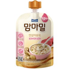 맘마밀 안심이유식, 표고버섯과소고기, 100g, 1개
