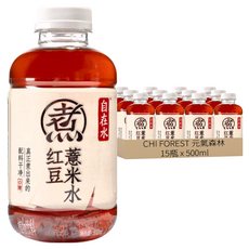 CHI FOREST 元氣森林 自在水 紅豆薏仁水, 500ml, 15瓶