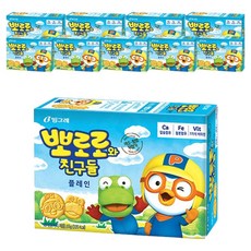 Binggrae 淘氣小企鵝造型餅乾 原味, 65g, 10盒