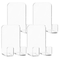 THELIVING 壓克力插座刮鬍刀掛架, 4個, 透明