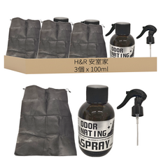 H&R 安室家 鞋子除臭噴霧 Set, 100ml, 3盒