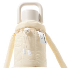 홀로홀로 밀크 원터치 보온 텀블러 + 구름 파우치 세트, DOT, IVORY, 1세트, 430ml