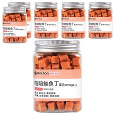 PEPE-RONI 陪陪肉肉 狗零食 鮭魚丁 富含Omega-3 軟顆粒, 180g, 6罐