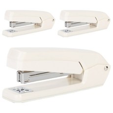 deLi 得力 粉彩雙色旋轉式釘書機 0434, 3個, 象牙白