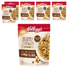 켈로그 프로틴그래놀라 다크초코볼 시리얼, 450g, 6개
