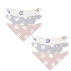 嬰兒四季印花圍兜 3入+冬季印花圍兜 3入