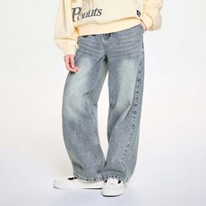 Jelistudio 寬鬆直筒水洗丹寧褲