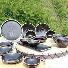 LIEN MARIE 4人份家用碗盤組 22p, 韓式餐具 8種, 1套, 混合色