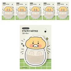 카카오프렌즈 춘식이 오디너리 형태 점착 메모지, 유리병, 40매, 6개