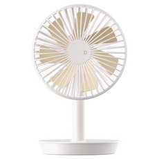 듀플렉스 무선 데스크팬 탁상용 선풍기, DP-DF700, 크림화이트