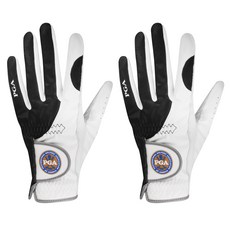 PGA TOUR 男款半羊皮高爾夫手套 左手用 2103F, 白色, 2個