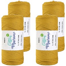 니뜨 뉴 코튼 마크라메실 150g, 4개, 08머스터드