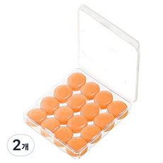 Alice Home 矽膠睡眠游泳防水耳塞 橘色圓形, 2個, 16入