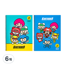 跑跑卡丁車線圈圖畫日記本, 隨機出貨, 6個