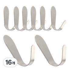 iMate 不銹鋼 L 型粘鉤小號, 單色, 16個