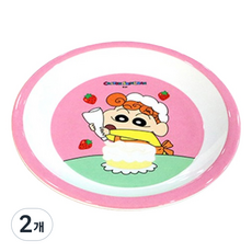 짱구 원형 17cm 아동접시, 혼합색상, 2개