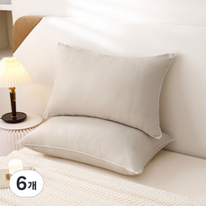 SOHEIM 四季基本款可機洗枕頭, 6個, 沙米色