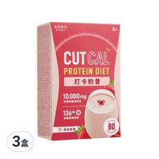 Dr.Calorie 美体專科 打卡奶昔 雪絨草莓 Set 高纖 控卡 飽足 一杯不到80cal, 6包, 20g, 3盒