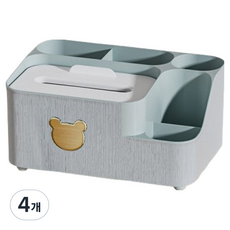 루네타 깔끔한 데스크정리함 L, 민트, 4개